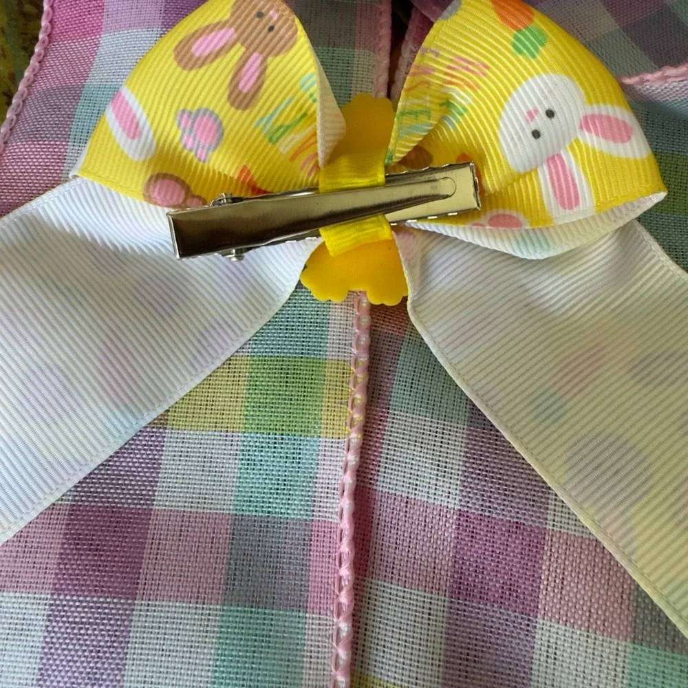 Bunny Hair Bow Pastel Spring Kids Clip 3/$15✨